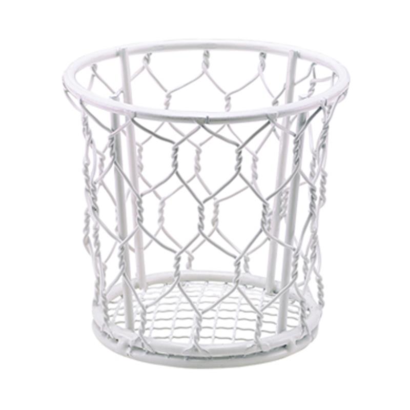 GenWare White Wire Basket 12cm Dia