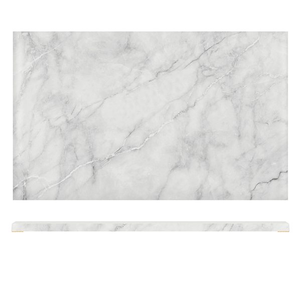 White Marble Agra Melamine GN 1/1 Slab 53 x 32.5cm