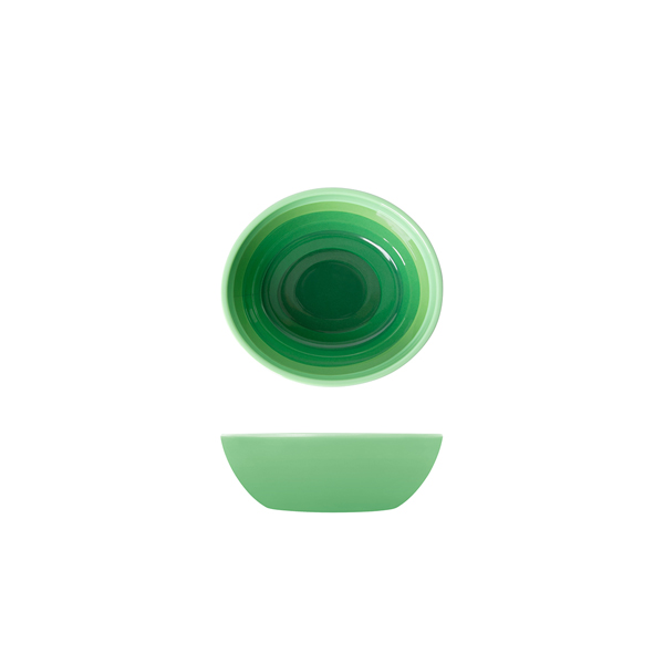 Shoots Green Atlantis Melamine Oval Bowl 15 x 13.5 x 5cm