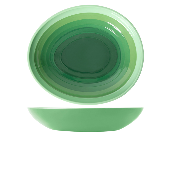 Shoots Green Atlantis Melamine Oval Bowl 38 x 32.5 x 7cm