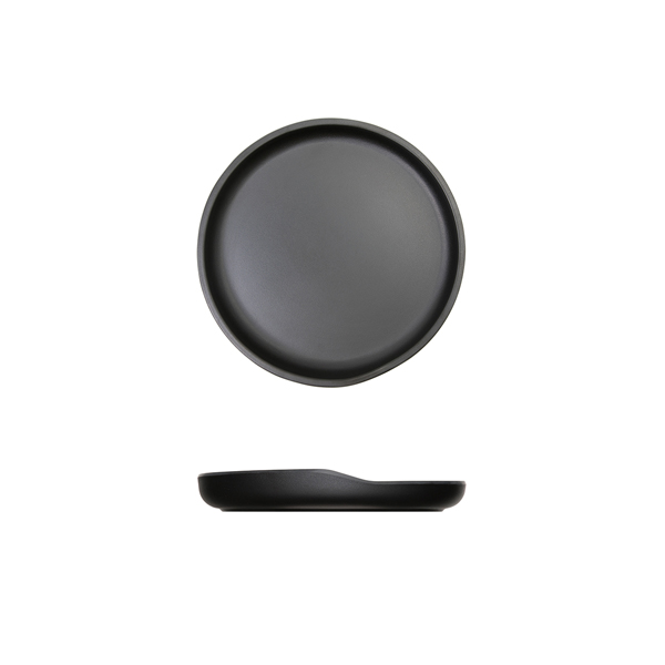 Black Copenhagen Round Melamine Plate 17cm