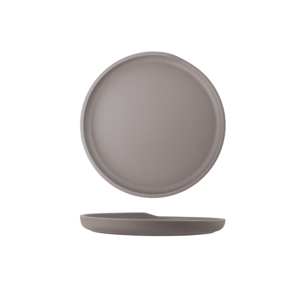 Sand Brown Copenhagen Round Melamine Plate 22.5cm