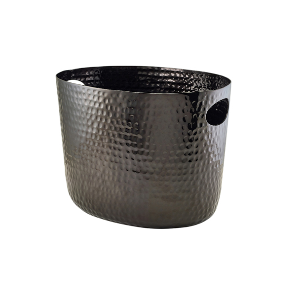 GenWare Black Aluminium Hammered Wine Bucket 30.5cm