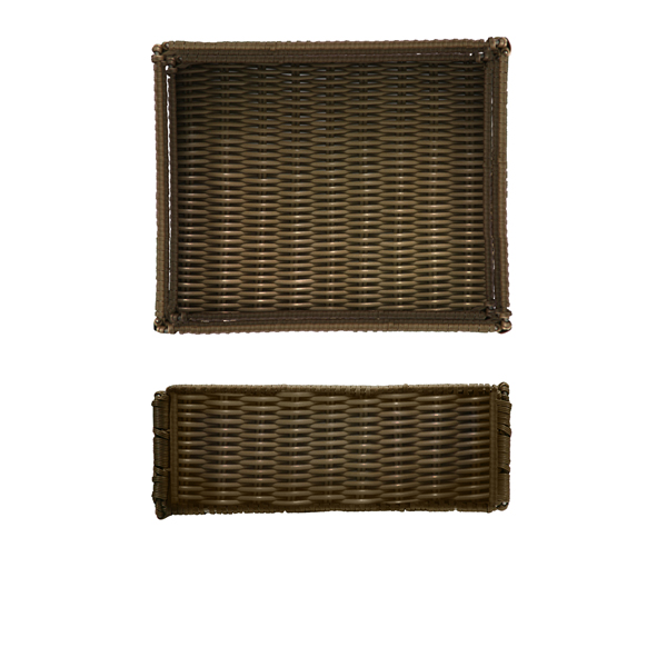 Foldable Polywicker GN 1/2 Basket 32.5 x 26.5 x 10cm