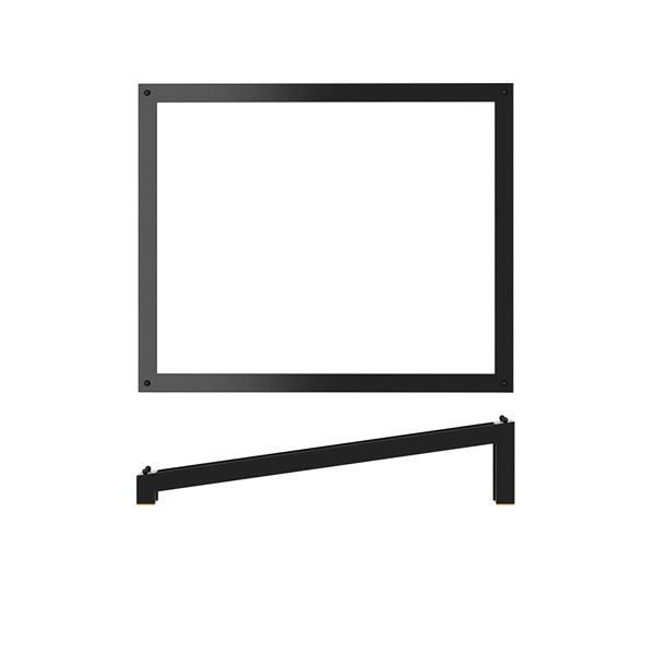 Black Luxor Metal GN 1/2 Angled Riser 32.5 x 26.5 x 7cm