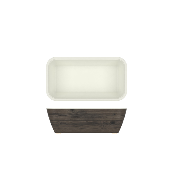 Oak/ White New Haven Melamine GN 1/3 Deep Dish 32.5 x 17.6 x 10cm