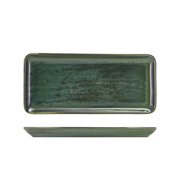 Terra Porcelain Aqua Green Narrow Rectangular Platter 31 x 14cm