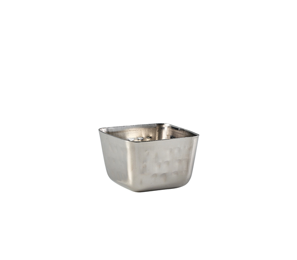 GenWare Stainless Steel Square Hammered Ramekin 71ml/ 2.5oz