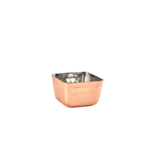 GenWare Copper Plated Square Hammered Ramekin 71ml/ 2.5oz