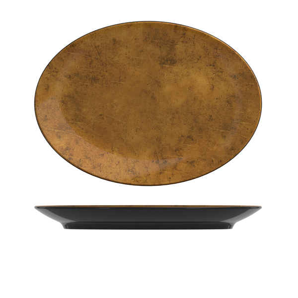 Copper/ Black Utah Melamine Platter 34.5 x 25cm